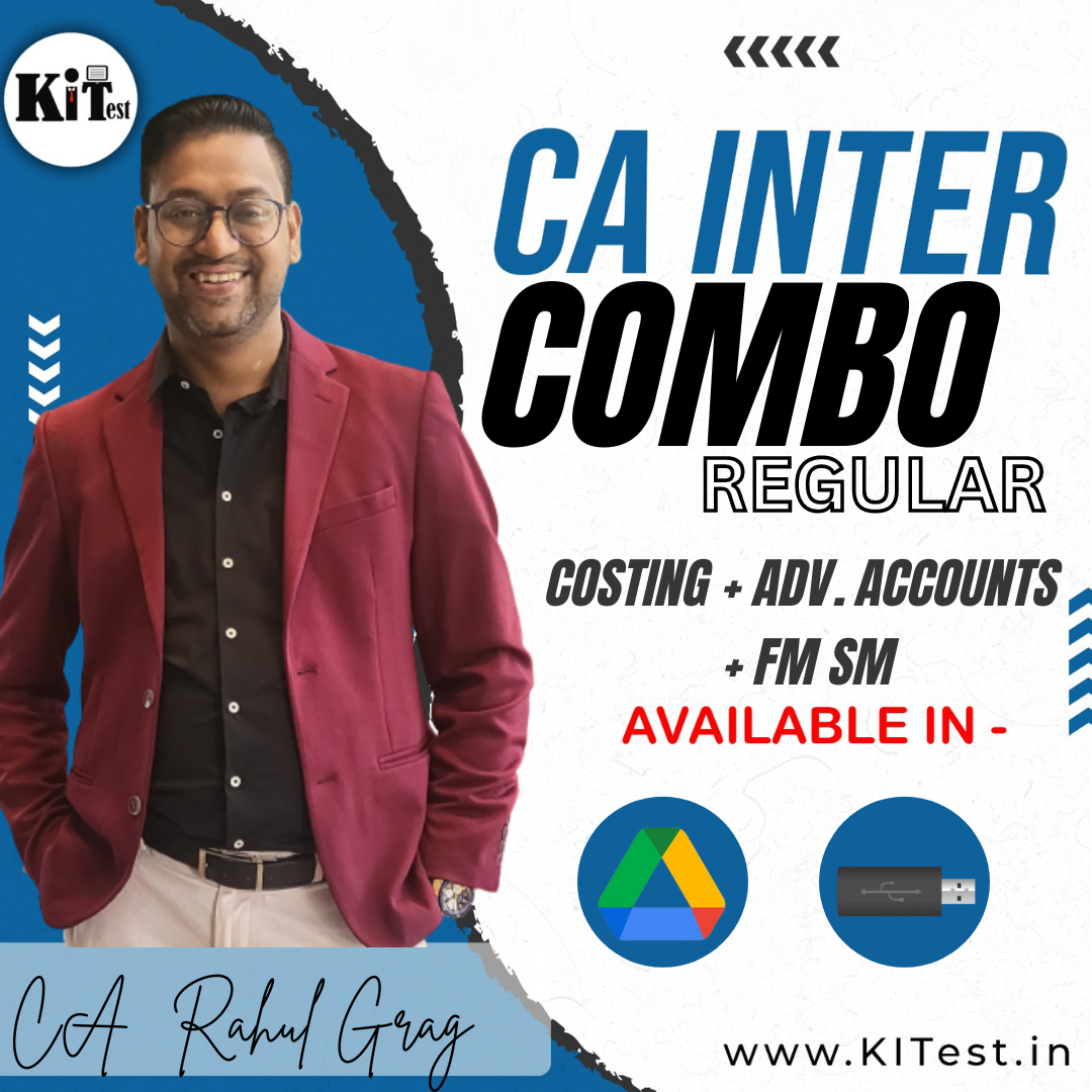 CA Inter Combo (Costing and Advanced Accounts and FM SM) Regular New Syllabus By CA Rahul Garg